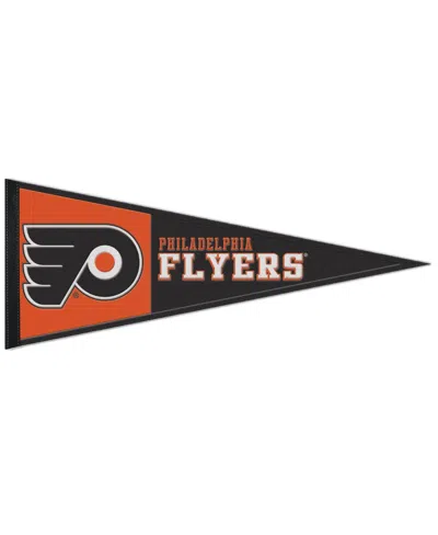 Wincraft Philadelphia Flyers 13" X 32" Retro Logo Pennant In Black,orange