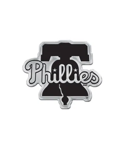 Wincraft Philadelphia Phillies Chrome Car Emblem In Black