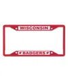 Wincraft Red Wisconsin Badgers Chrome Color License Plate Frame In Red