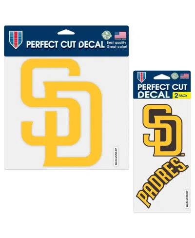 Wincraft San Diego Padres Three-pack Perfect Cut Decal Sheet In White