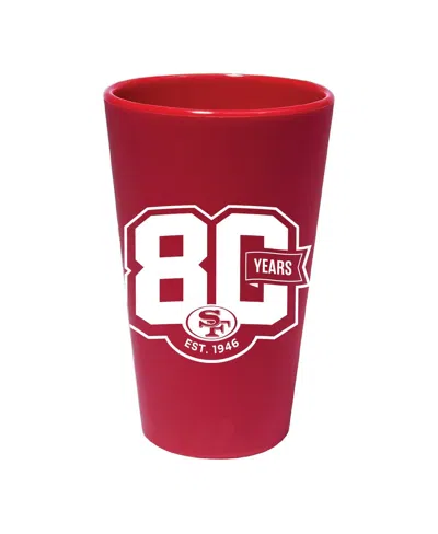 Wincraft San Francisco 49ers 80th Anniversary 16oz. Silicone Pint Glass In Red