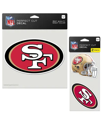 Wincraft San Francisco 49ers Three-pack Perfect Cut Decal Sheet In Neutral