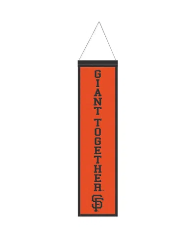 Wincraft San Francisco Giants 8" X 32" Slogan Wool Banner In Orange