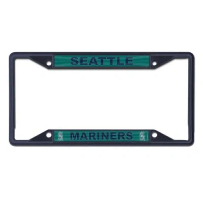 Wincraft Seattle Mariners Chrome Colour License Plate Frame In Navy