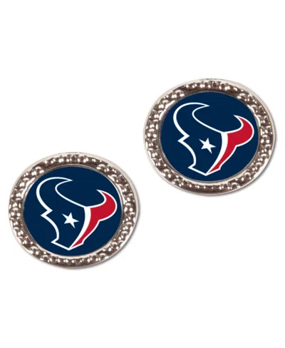 Wincraft Silver-tone Houston Texans Round Post Earrings In No Color