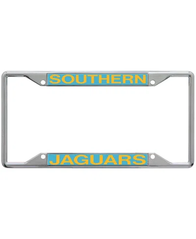 Wincraft Southern University Jaguars Printed Metal License Plate Frame In Gray