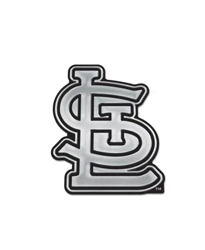 Wincraft St. Louis Cardinals Team Chrome Car Emblem In Silver,black