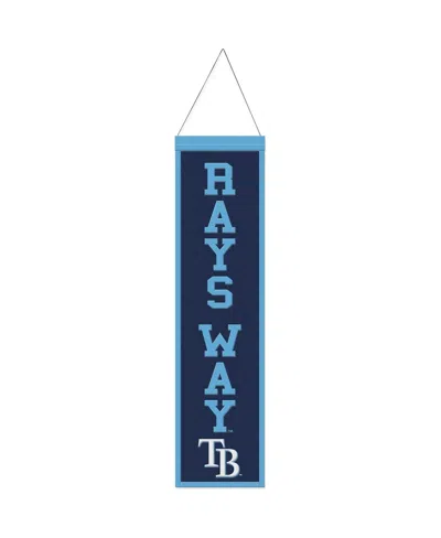 Wincraft Tampa Bay Rays 8" X 32" Slogan Wool Banner In Blue