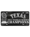 Wincraft Texas Rangers 2023 World Series Champions Blackout Laser-cut Acrylic License Plate In Black