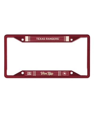 Wincraft Texas Rangers 2026 City Connect Laser Cut Metal License Plate Frame In Transparent