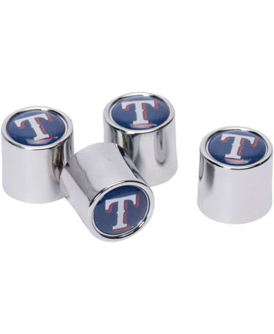 Wincraft Texas Rangers 4-pack Valve Stem Covers In Silver