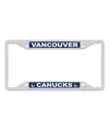 Wincraft Vancouver Canucks Chrome Color License Plate Frame In Gray