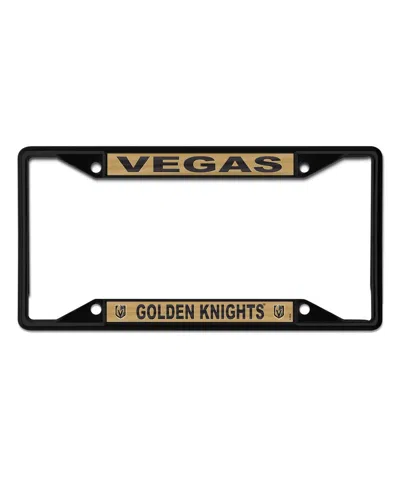 Wincraft Vegas Golden Knights Chrome Colored License Plate Frame In Black