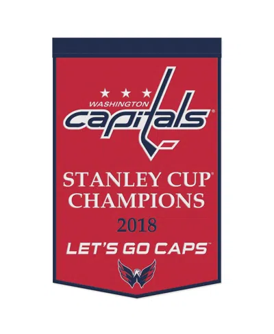 Wincraft Washington Capitals 24" X 38" Championship Banner In Red