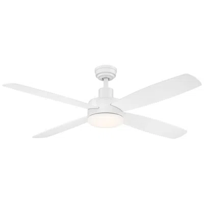 Wind River 52" Aeris Matte White Led Ceiling Fan W/ Frosted Glass