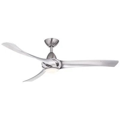 Wind River 52" Droid Nickel Led Ceiling Fan With Silver Blades