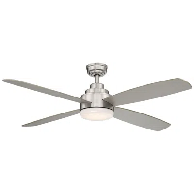Wind River 52"  Aeris Stainless Steel Indoor Remote Cct Led Ceiling Fan