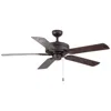 Wind River 52"  Courtyard Textured Brown Indoor Pull-chain Ceiling Fan