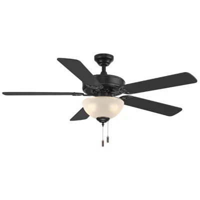 Wind River 52"  Dalton Matte Black Indoor Pull-chain Led Ceiling Fan