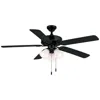 Wind River 52"  Dalton Matte Black Indoor Pull-chain Led Ceiling Fan
