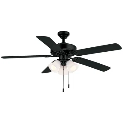 Wind River 52"  Dalton Matte Black Indoor Pull-chain Led Ceiling Fan