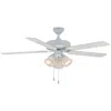 Wind River 52"  Dalton White Indoor Pull-chain Led Ceiling Fan