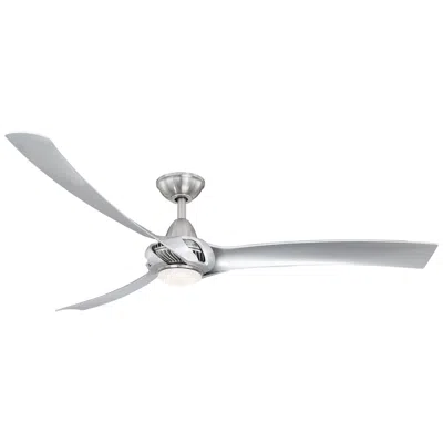 Wind River 62"  Droid Xl Nickel Indoor Led Ceiling Fan With Remote