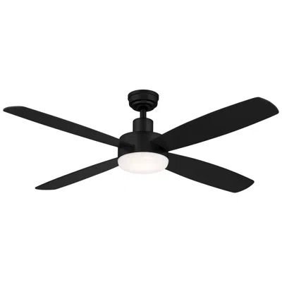Wind River Aeris Job Fan 52" Matte Black Finish Hardwired Wall Control Led Ceilin