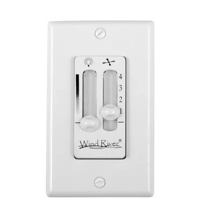 Wind River Dual Light Celing Fan Wall Control In White