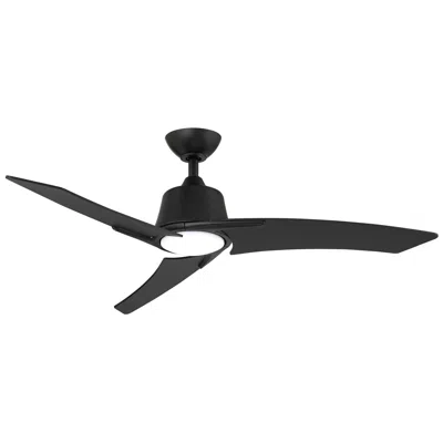 Wind River Mckenzie 48" Matte Black Finish, Led Ceiling Fan By