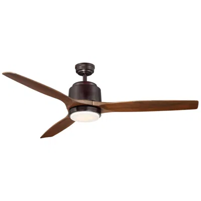 Wind River Reya 56" Oiled Bronze Finish With Walnut Blades Ceiling Fan By Wind Ri