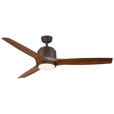 Wind River Sora 56" Textured Brown Finish With Walnut Blades Outdoor Ceiling Fan