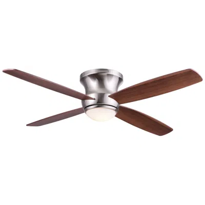 Wind River Zorion 52" Nickel Flush Mount Ceiling Fan By