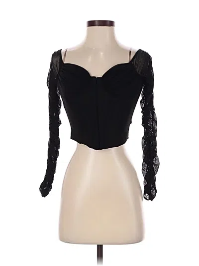 Pre-owned Windsor 3/4 Sleeve Blouse In Black