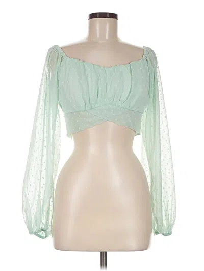 Pre-owned Windsor 3/4 Sleeve Blouse In Green