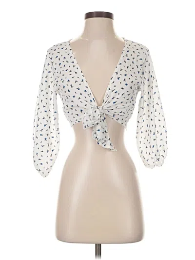 Pre-owned Windsor 3/4 Sleeve Blouse In Ivory
