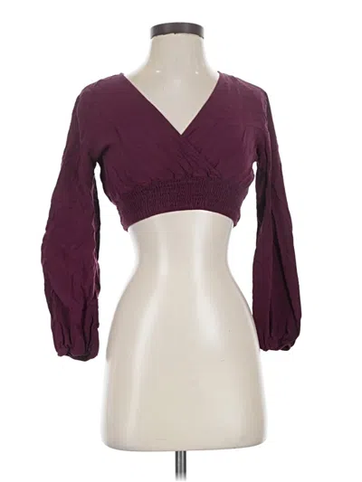 Pre-owned Windsor 3/4 Sleeve Top Burgundy Sweetheart Neckline Tops