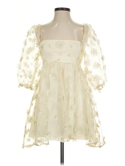Pre-owned Windsor 3/4 Sleeve Top Ivory Strapless Neckline Tops