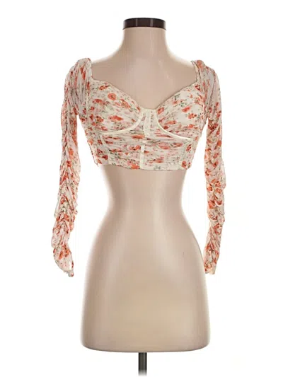 Pre-owned Windsor 3/4 Sleeve Top Orange Sweetheart Neckline Tops