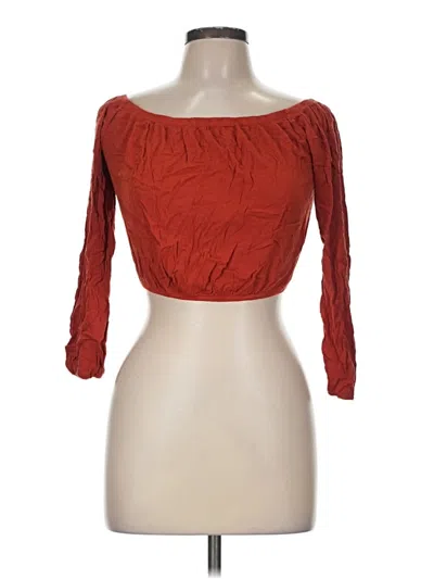 Pre-owned Windsor 3/4 Sleeve Top Red Boatneck Tops