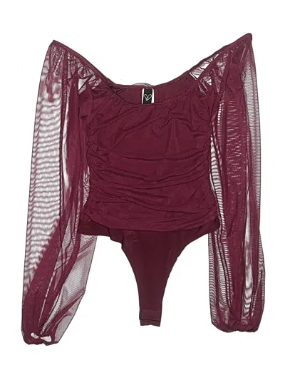 Pre-owned Windsor Bodysuit In Burgundy
