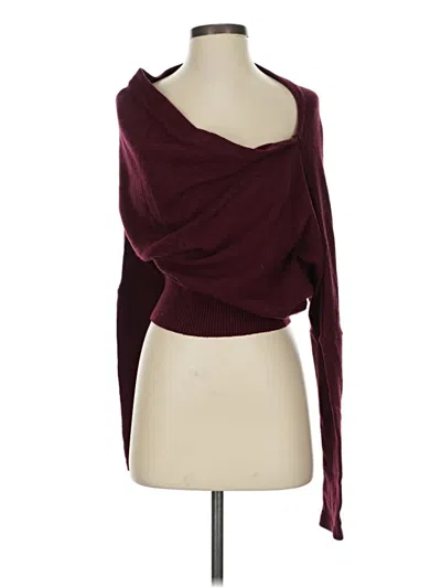 Pre-owned Windsor Cardigan Sweater In Burgundy