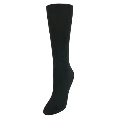 Windsor Collection Women's Cotton Blend Comfort Top Circulation Dress Socks In Black