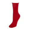 Windsor Collection Women's Rayon From Bamboo Trouser Roll Top Sock In Red