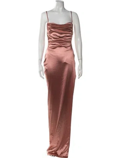 Pre-owned Windsor Cowl Neck Long Dress In Pink