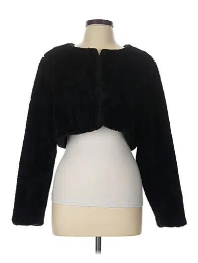Pre-owned Windsor Faux Fur Jacket In Black
