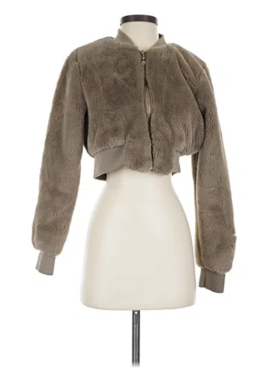 Pre-owned Windsor Faux Fur Jacket In Brown