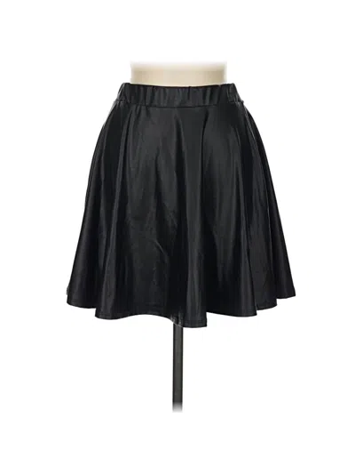 Pre-owned Windsor Faux Leather Skirt In Black