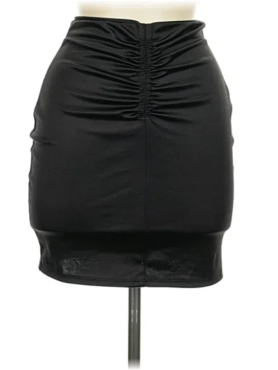Pre-owned Windsor Faux Leather Skirt In Black