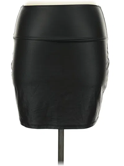 Pre-owned Windsor Faux Leather Skirt In Black